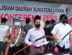 Satreskrim Polrestabes Medan dan Polsek Patumbak Gulung 9 Anggota Geng Motor 