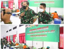 Sinergi Hari Juang TNI AD 2021, Korem 071/Wijayakusuma Donor Darah Bersama Komponen di Tengah Pandemi Covid-19