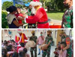 Menjadi Sinterklas Membuat Natal 2021 di Desa Allang Asaude Terasa Unik