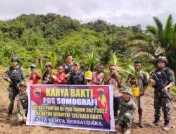 Ketahanan Pangan, Satgas Pamtas Yonif 126/KC Ajak Warga Sulap Tanah Adat Jadi Lahan Produktif Di Perbatasan RI-PNG