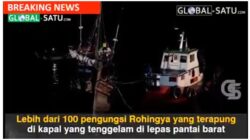 Kapal Yang Dijejali Lebih Dari 100 Pengungsi Rohingya Diizinkan Berlabuh di Indonesia