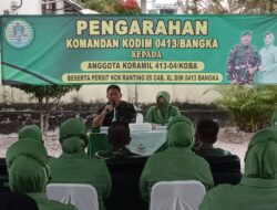 Kunker ke Koramil 413-04/Koba, Kolonel Denny Noviandi Sampaikan Pesan Moral-Tugas