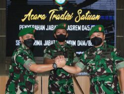 Danrem 045/Gaya Pimpin Penyerahan Jabatan Kasrem 045/Gaya, Juga Sertijab Dandim 0414/Belitung
