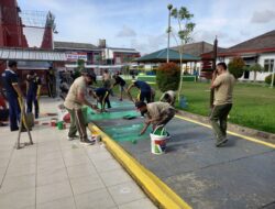 Sinergisitas Lapas Narkotika Pangkalpinang bersama TNI-Polri Bersihkan Lingkungan Lapas