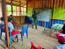 Satgas Yonif 126/KC Membangun Karakter Anak-Anak di Perbatasan Papua