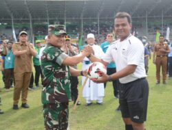 Pangdam I/BB Bersama Forkopimda Kick Off Piala Kasad Liga Santri PSSI Tahun 2022 Wilayah Kota Medan