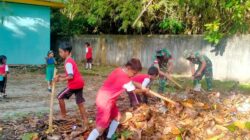 Selain Menjadi Gadik, Anggota Satgas Kodim Maluku Yonarhanud 11/WBY Juga Tanamkan Budaya Hidup Sehat di SDN Iha