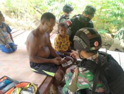 Bukti Tulus Satgas Yonif 126/KC Berikan Bantuan Pengobatan Gratis Kepada Masyarakat Perbatasan Papua
