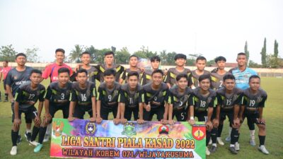 Hari Ketiga Kompetisi Sepak Bola Liga Santri Piala Kasad Tingkat Korem 071/Wijayakusuma, menghasilkan 4 (empat) Kesebelasan Masuk Semifinal.