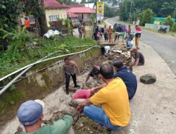 Cegah Meluapnya Air, Kapolsek Uluere Kerja Sama Pemerintah Kecamatan Perbaiki Drainase