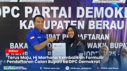 Terus Maju, Hj Marhana Kembalikan Formulir Pendaftaran Calon Bupati ke DPC Demokrat